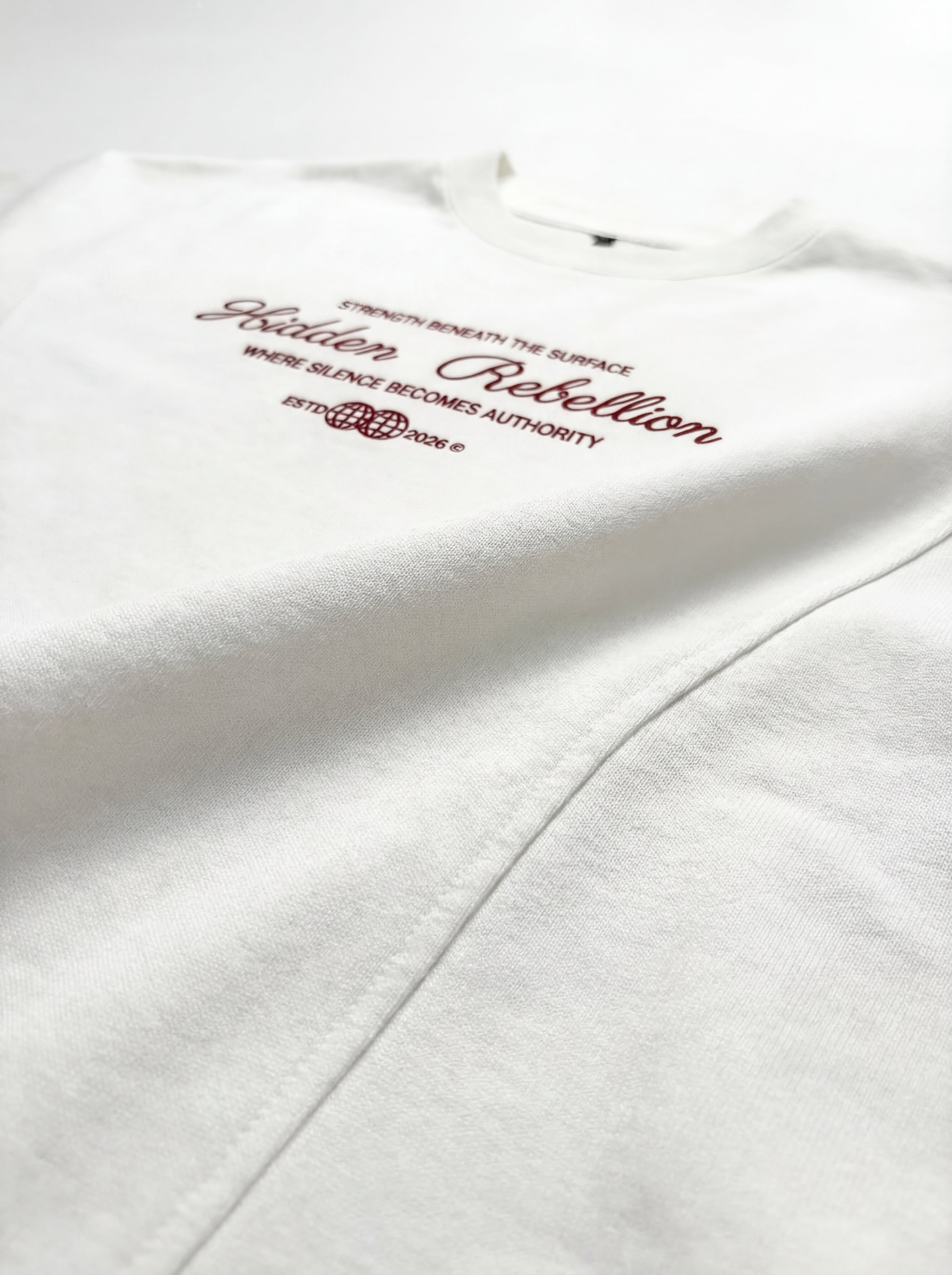 Hidden Rebellion Unisex Boxy Tee – White