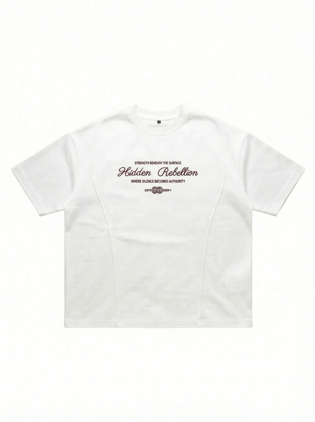 Hidden Rebellion Unisex Boxy Tee – White