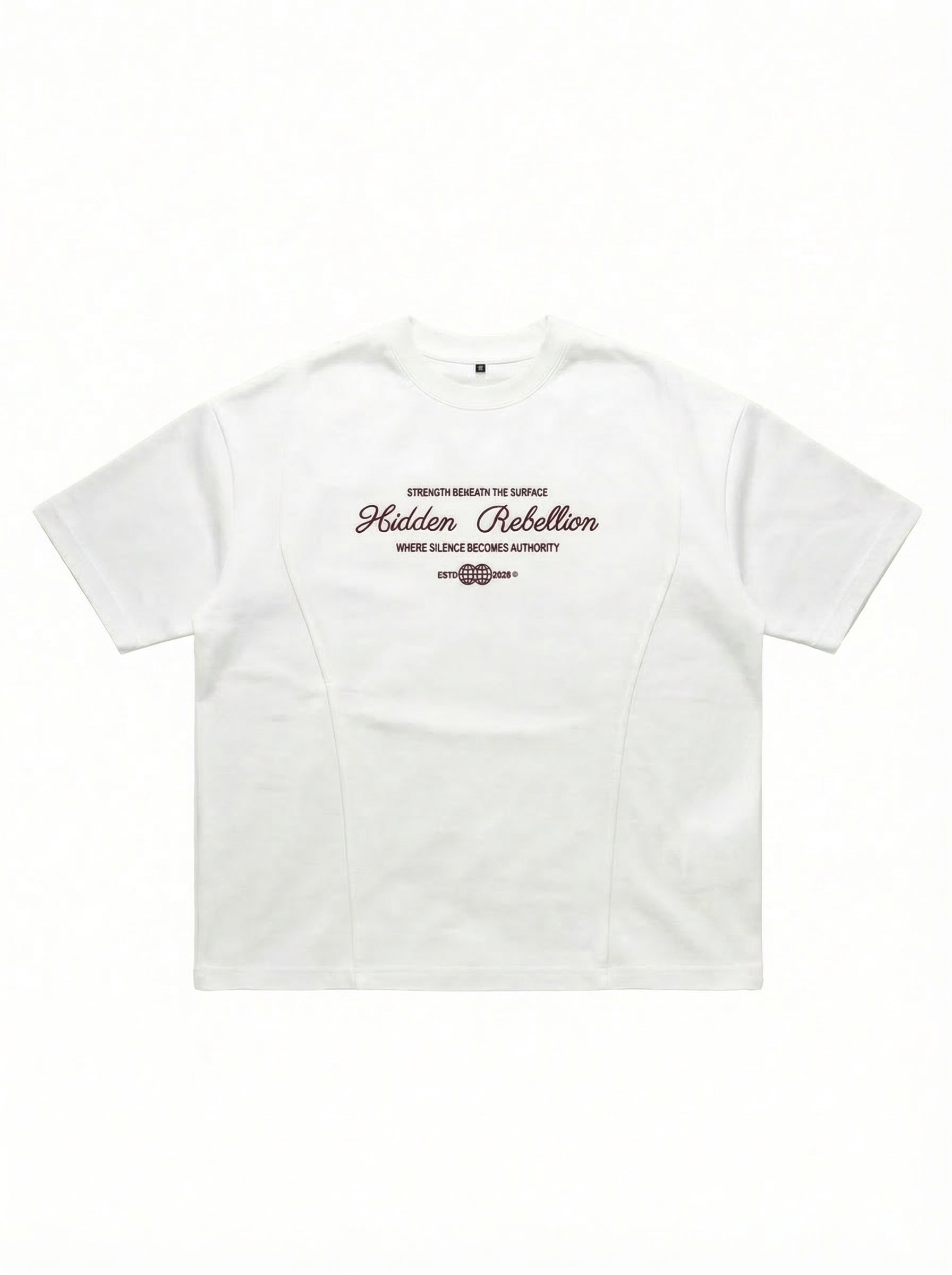 Hidden Rebellion Unisex Boxy Tee – White