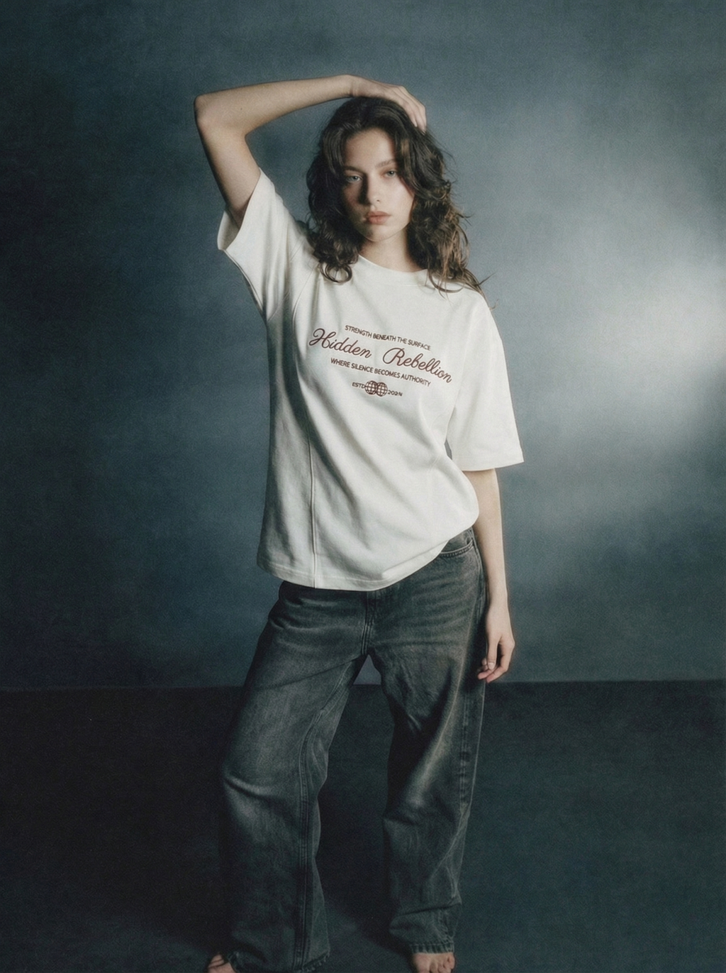 Hidden Rebellion Unisex Boxy Tee – White
