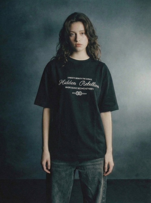 Hidden Rebellion Unisex Boxy Tee – Black