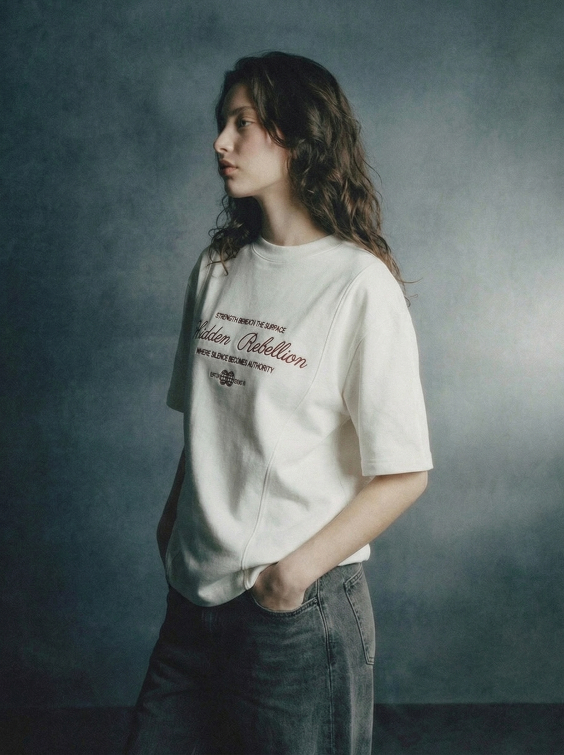 Hidden Rebellion Unisex Boxy Tee – White